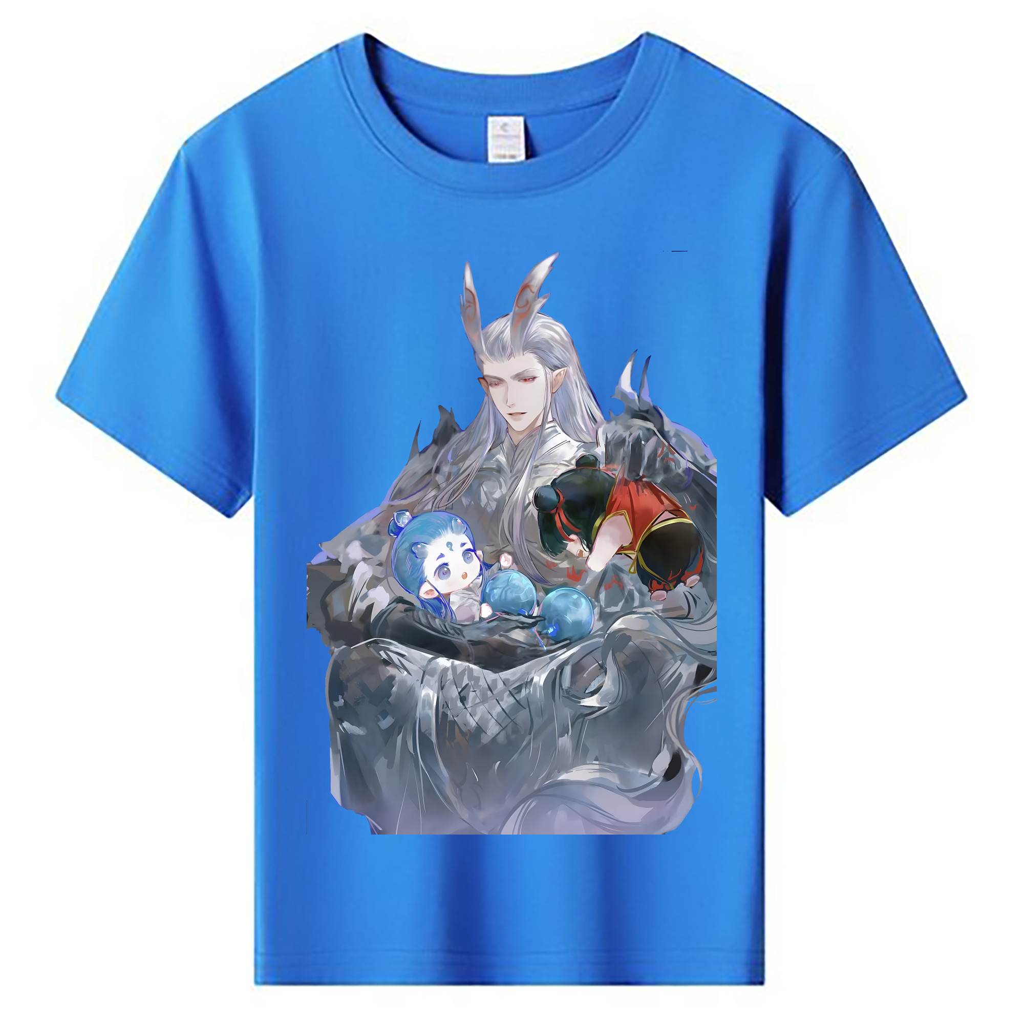 （画像用） Ne Zha 2 ナタ 魔童の大暴れ 綿100％キッズTシャツ（フロントプリント）